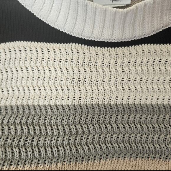 Akris‎ Punto Women's Sz Med Jacquard Cotton Sweater Old Money Minimalist Luxury - Picture 3 of 10